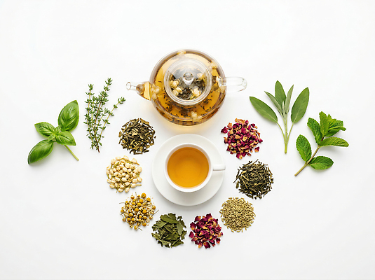 JPG 식물 편집이미지 음료 재료 티타임 건강 컵 차 허브 향 차잎 좋음 편집실사 AI포토 AI콘텐츠 식기 컨셉 잎 휴식 CG 파일형식