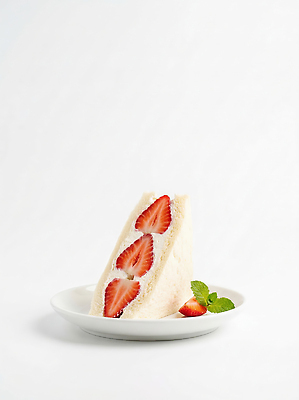 JPG 편집이미지 접시 음식 빵 조각 과일 딸기 디저트 요리 식사 신선 달콤 맛 크림 즐거움 과일샌드위치 편집실사 AI포토 AI콘텐츠 식기 감정 컨셉 샌드위치 CG 파일형식