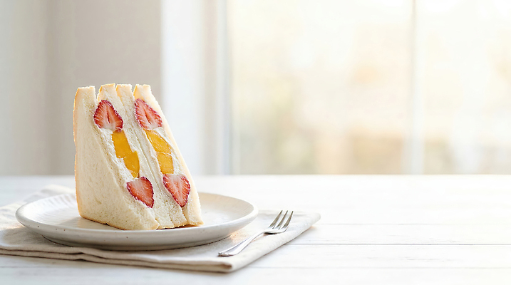 JPG 편집이미지 과일 탁자 딸기 아침 디저트 샌드위치 요리 여름 식사 브런치 망고 과일샌드위치 편집실사 AI포토 AI콘텐츠 주간 계절 음식 가구 CG 열대과일 파일형식