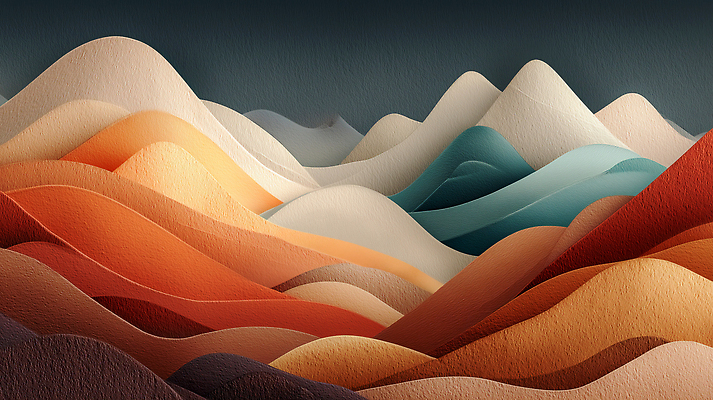JPG 편집이미지 디자인 백그라운드 곡선 자연 추상 산 풍경 사막 저녁 언덕 작품 기하학 이미지편집 AI컴퓨터그래픽 AI콘텐츠 선 무늬 미술 밤 야간 생태계 파일형식