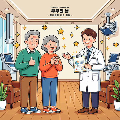부부 여자 노년 남자 일러스트 의학 병원 치료 환자 의사 검사 건강검진 부부의날 서류판 국내일러스트 AI파일 커플 기념일 사람 성인 사무용품 의료진 파일형식 벡터