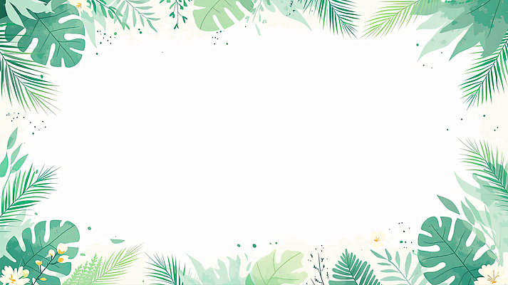 JPG 식물 꽃 화초 잎 일러스트 수채화 프레임 초록색 열대식물 열대잎 트로피컬아트 국내일러스트 AI일러스트 AI콘텐츠 컬러 그림 파일형식