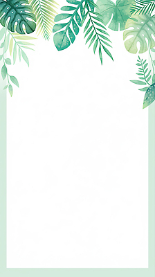 JPG 식물 화초 일러스트 나뭇잎 수채화 프레임 초록색 열대식물 열대잎 트로피컬아트 국내일러스트 AI일러스트 AI콘텐츠 컬러 잎 그림 파일형식