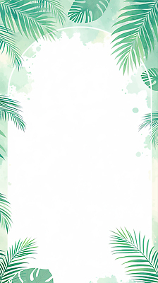 JPG 식물 일러스트 수채화 프레임 초록색 열대우림 열대식물 열대잎 트로피컬아트 국내일러스트 AI일러스트 AI콘텐츠 컬러 잎 숲 그림 파일형식