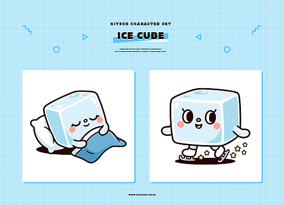 캐릭터 일러스트 베개 얼음 이불 스케이트 잠 즐거움 일러캐릭터 AI파일 자연요소 감정 스포츠용품 침구 파일형식 벡터