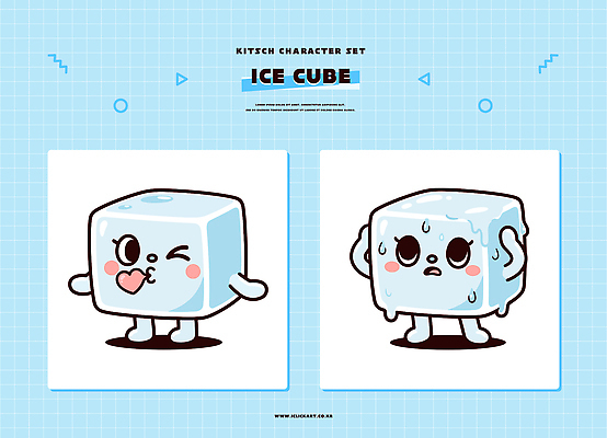 캐릭터 일러스트 표정 귀여움 얼음 하트 녹음 일러캐릭터 AI파일 자연요소 모양 컨셉 기록 파일형식 벡터
