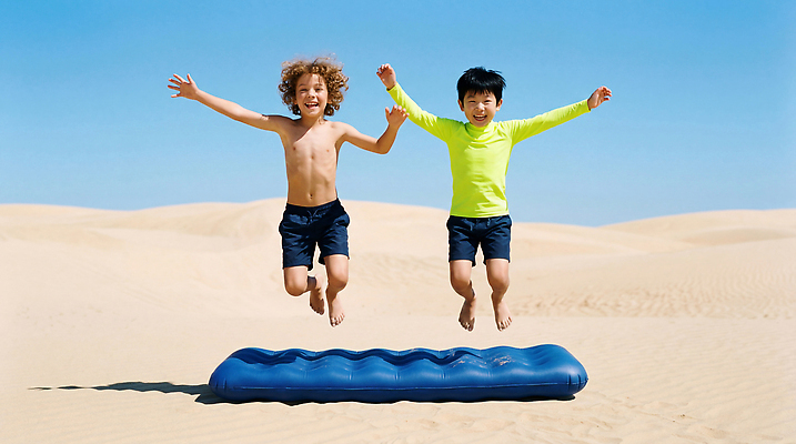 JPG 편집이미지 어린이 모래 모션 하늘 웃음 소년 해변 여름 친구 모래사장 점프 사막 즐거움 비치베드 튜브 놀기 편집실사 AI인물포토 AI콘텐츠 계절 남자 감정 바다 관계 표정 사람 CG 파일형식 AI포토