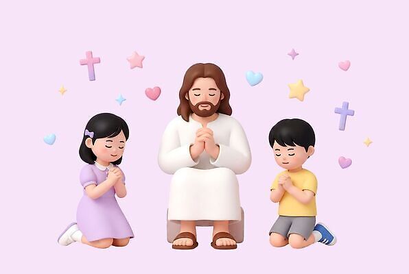 PSD 편집이미지 행복 기독교 종교 가족 친구 교회 믿음 기도 예수 축복 장면 편집3D 감정 컨셉 관계 3D 신 파일형식