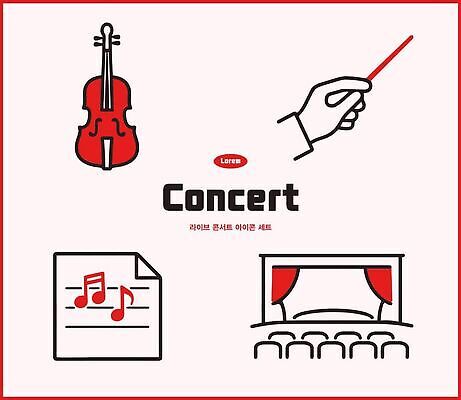 문화 예술 악기 음악 일러스트 콘서트 공연 공연장 바이올린 악보 지휘봉 지휘 국내일러스트 AI파일 현악기 문화예술 이벤트 극장 파일형식 벡터