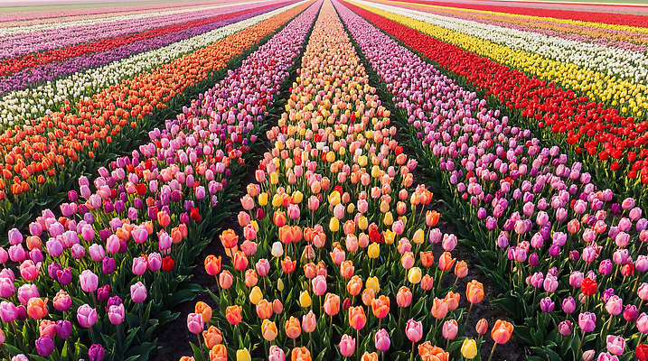 JPG 편집이미지 꽃 컬러 꽃밭 밭 자연 풍경 농장 정원 농사 튤립 편집실사 AI컴퓨터그래픽 AI콘텐츠 식물 농업 CG 생태계 파일형식