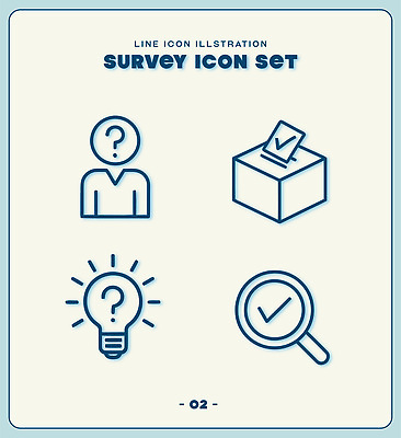 라인일러스트 일러스트 전구 투표 확인 의견 설문조사 국내일러스트 AI파일 선거 파일형식 벡터