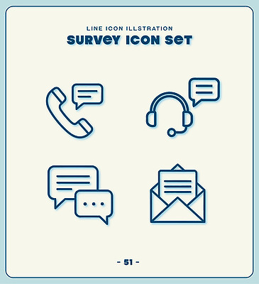 상징 라인일러스트 일러스트 커뮤니케이션 세트 헤드셋 메시지 이메일 통화 설문조사 국내일러스트 AI파일 음향기기 모션 헤드폰 파일형식 벡터