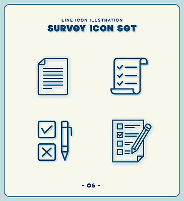 모양 라인일러스트 일러스트 세트 연필 기록 문서 설문조사 체크리스트 국내일러스트 AI파일 학용품 필기구 파일형식 벡터