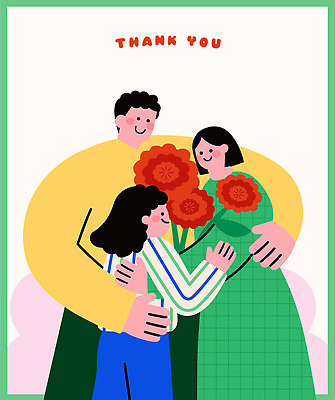 식물 기념일 꽃 감정 컨셉 관계 안기 표정 사람 이벤트 5월 생태계 파일형식 벡터 가족 성인 어린이 웃음 포옹 감사 행복 사랑 미소 자연 축하 따뜻함 일러스트 국내일러스트 AI파일 어버이날 가정의달 카네이션