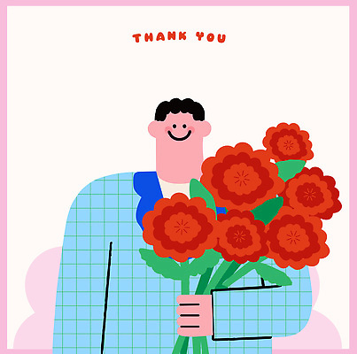 기념일 꽃 감정 컨셉 관계 표정 사람 5월 파일형식 벡터 남자 꽃다발 감사 미소 선물 단순화된 포즈 사랑 정원 가족 축하 모션 디자인 일러스트 국내일러스트 AI파일 어버이날 가정의달 카네이션