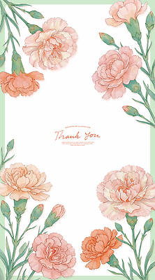 PSD 식물 디자인 꽃 컬러 일러스트 메시지 카네이션 그림 감사 가정의달 꽃프레임 글귀 국내일러스트 감정 프레임 표어 5월 파일형식