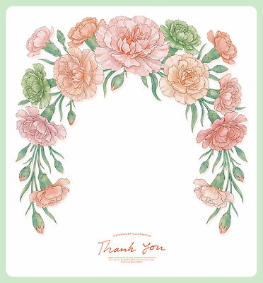 PSD 식물 디자인 꽃 컬러 일러스트 자연 프레임 메시지 카네이션 그림 감사 가정의달 조화 꽃프레임 국내일러스트 감정 5월 생태계 파일형식