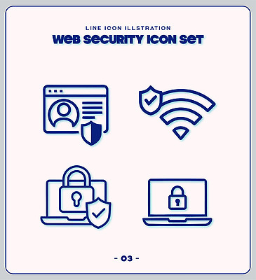 라인일러스트 일러스트 자물쇠 컴퓨터 스크린 웹 네트워크 잠금 보안 와이파이 개인정보 프로필 국내일러스트 AI파일 인터넷 안전 전자제품 정보 무선인터넷 파일형식 벡터