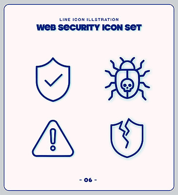 인터넷 라인일러스트 일러스트 경고 안전 컴퓨터 웹 손상 정보 방어 벌레 확인 보안 방패 해킹 개인정보 악성코드 국내일러스트 AI파일 곤충 컨셉 전자제품 파일형식 벡터