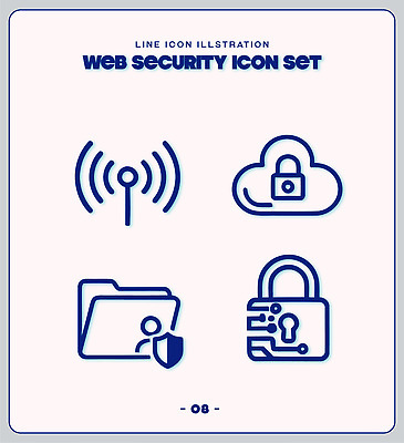 인터넷 라인일러스트 일러스트 자물쇠 기술 전자제품 디지털 웹 네트워크 잠금 보안 폴더 클라우드서비스 개인정보 국내일러스트 AI파일 안전 정보 서비스 파일 파일형식 벡터
