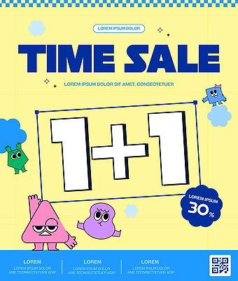 편집이미지 캐릭터 컬러 이벤트 쇼핑 세일 정보 가격 알림 마케팅 원플러스원 타임세일 이미지편집 AI파일 파일형식 벡터