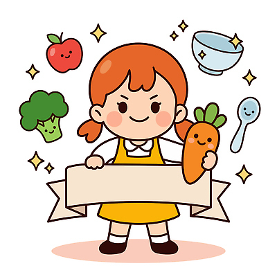 그릇 어린이 음식 채소 과일 일러스트 건강 웃음 숟가락 사과 브로콜리 즐거움 급식 국내일러스트 AI파일 식기 감정 수저 표정 사람 파일형식 벡터