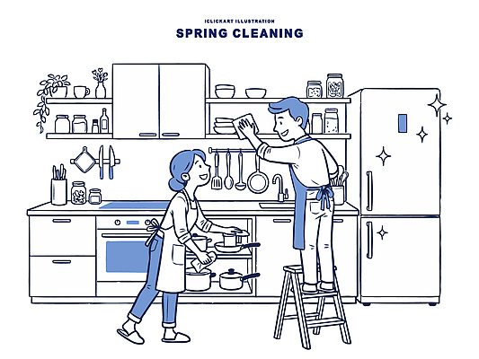 여자 남자 가사 라인일러스트 일러스트 사다리 가족 모션 주방용품 협력 선반 주방 봄 가전제품 청소도구 청소 정리 소통 대청소 봄맞이 국내일러스트 AI파일 계절 가구 생활용품 컨셉 관계 사람 도구 파일형식 벡터