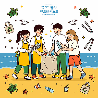 여자 남자 바다 일러스트 자연 협력 해변 자연보호 환경 그린캠페인 재활용 봉사 거북이 지저분함 보호 쓰레기 플라스틱 청소 환경보전 주말 자루 쓰레기봉투 업사이클링 제로웨이스트 국내일러스트 AI파일 캠페인 컨셉 파충류 재질 봉투 사람 도움 감각 사회이슈 친환경 생태계 파일형식 벡터