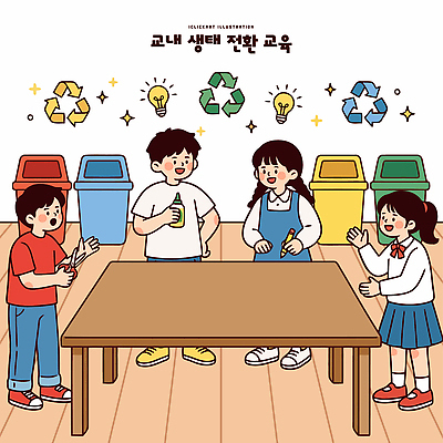 학생 여자 교육 남자 어린이 가구 컨셉 학교 사람 취미 친환경 파일형식 벡터 아이디어 소녀 소년 공예 탁자 재활용 이야기 컬러 쓰레기통 학습 교실 참여 일러스트 국내일러스트 AI파일 초등학생 수업 생태