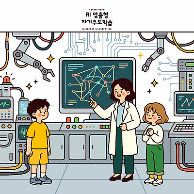 학생 여자 교육 남자 어린이 일러스트 수업 미래 기술 실험 설명 컴퓨터 스크린 교수 자료 기계 장비 로봇 실습 공학 프로그래밍 자기주도학습 AI_인공지능 국내일러스트 AI파일 컨셉 모션 사람 전자제품 학습 교사 작업 개발 파일형식 벡터