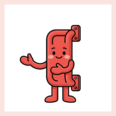 모양 캐릭터 일러스트 웃음 손짓 빨간색 문 귀여움 문고리 일러캐릭터 AI파일 컬러 컨셉 모션 표정 파일형식 벡터