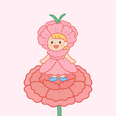캐릭터 드레스 꽃잎 꽃 어린이 분홍색 일러스트 웃음 소녀 귀여움 꿈 어버이날 스승의날 카네이션 가정의달 국내일러스트 AI파일 식물 옷 여자 기념일 컬러 컨셉 표정 사람 5월 파일형식 벡터