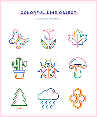 모양 나무 꽃 선 나비 일러스트 자연 나뭇잎 선인장 그래픽 버섯 무당벌레 비구름 벌집 국내일러스트 AI파일 식물 곤충 잎 먹구름 생태계 파일형식 벡터 구름_자연