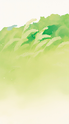 JPG 식물 백그라운드 일러스트 자연 하늘 수채화 풍경 초원 야외 일상 연두색 여름 환경 언덕 청보리 청보리밭 국내일러스트 AI일러스트 AI콘텐츠 계절 밭 라이프 초록색 생태계 보리 파일형식