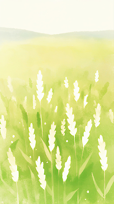 JPG 식물 백그라운드 일러스트 자연 수채화 풍경 초원 연두색 여름 평화 환경 청보리 청보리밭 국내일러스트 AI일러스트 AI콘텐츠 계절 컨셉 밭 초록색 생태계 보리 파일형식