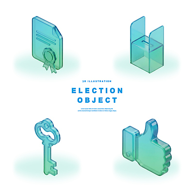 PSD 아이콘 열쇠 3D아이콘 3D 엄지손가락 선택 투표 선거 민주주의 상패 따봉 투표함 시민 참여 투표소 컨셉 손가락 최고 상_우승 디지털합성 국민 파일형식