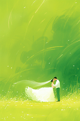 JPG 커플 드레스 여자 기념일 남자 부케 웨딩드레스 신랑 일러스트 자연 결혼식 바람 함께함 사랑 웃음 풍경 턱시도 초록색 축하 신랑신부 국내일러스트 AI일러스트 AI콘텐츠 자연요소 옷 감정 신부_웨딩 컬러 꽃다발 결혼 컨셉 관계 날씨 표정 사람 정장 이벤트 생태계 파일형식