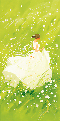 JPG 드레스 여자 꽃 신부 웨딩드레스 일러스트 자연 하늘 결혼식 바람 사랑 웃음 풍경 초원 여름 꿈 즐거움 국내일러스트 AI일러스트 AI콘텐츠 자연요소 식물 옷 계절 감정 결혼 날씨 표정 사람 생태계 파일형식