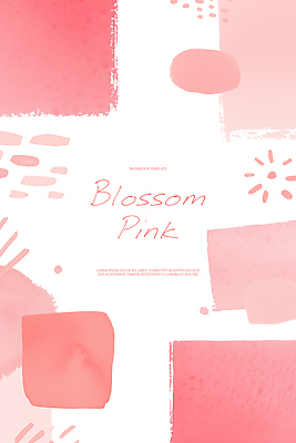 PSD 디자인 분홍색 백그라운드 패턴 일러스트 수채화 그래픽 그림 창의성 카피스페이스 국내일러스트 컬러 무늬 공백 파일형식