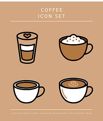 커피 음료 일러스트 컵 갈색 카페 크림 라떼 국내일러스트 AI파일 식기 컬러 상점 파일형식 벡터