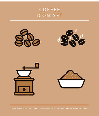 커피 음료 일러스트 카페 원두 가루 바리스타 분쇄기 드립커피 국내일러스트 AI파일 직업 상점 파일형식 벡터