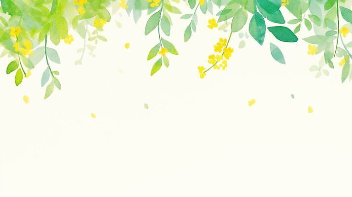 JPG 식물 꽃 백그라운드 일러스트 자연 나뭇잎 수채화 초록색 햇빛 노란색 국내일러스트 AI일러스트 AI콘텐츠 컬러 잎 빛 생태계 파일형식