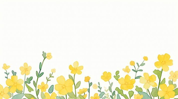 JPG 식물 꽃잎 꽃 백그라운드 잎 일러스트 자연 수채화 노란색 국내일러스트 AI일러스트 AI콘텐츠 컬러 생태계 파일형식