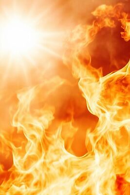 JPG 편집이미지 불 불꽃 여름 빛 햇빛 태양 뜨거움 더위 이미지편집 AI컴퓨터그래픽 AI콘텐츠 자연요소 계절 날씨 파일형식