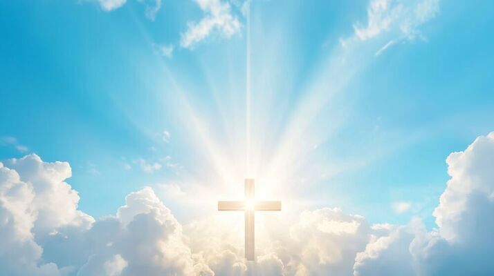 JPG 구름 편집이미지 기독교 종교 십자가 하늘 빛 햇빛 태양 평화 믿음 천주교 기도 천국 이미지편집 AI컴퓨터그래픽 AI콘텐츠 자연요소 감정 컨셉 파일형식