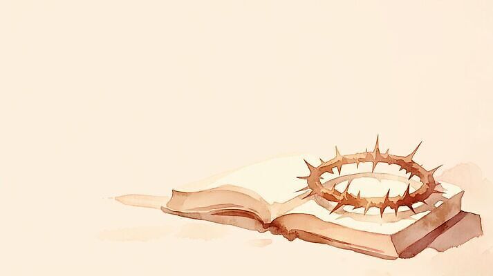 JPG 기독교 종교 일러스트 책 성경 가시면류관 국내일러스트 AI일러스트 AI콘텐츠 종교용품 파일형식