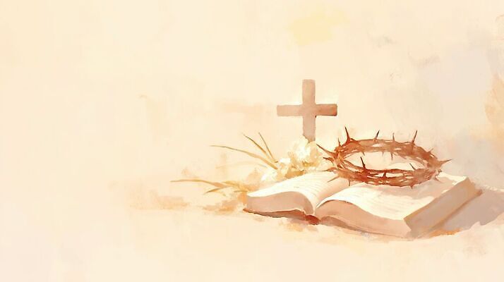 JPG 기독교 종교 십자가 일러스트 믿음 성경 기도 가시면류관 숭배 국내일러스트 AI일러스트 AI콘텐츠 감정 종교용품 파일형식