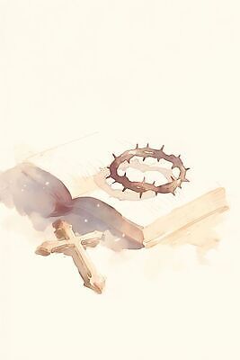 JPG 기독교 종교 상징 십자가 일러스트 교회 믿음 성경 기도 예배 가시면류관 국내일러스트 AI일러스트 AI콘텐츠 감정 종교용품 파일형식