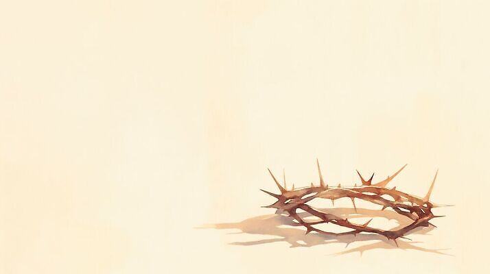 JPG 기독교 종교 상징 일러스트 그림자 가시면류관 국내일러스트 AI일러스트 AI콘텐츠 종교용품 파일형식