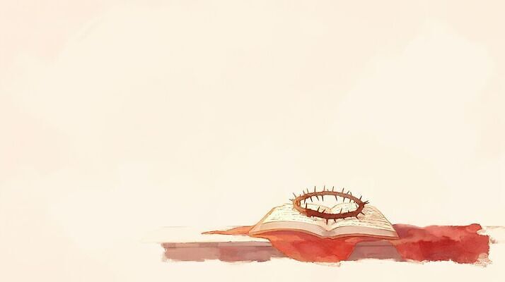 JPG 기독교 종교 일러스트 책 성경 가시면류관 국내일러스트 AI일러스트 AI콘텐츠 종교용품 파일형식